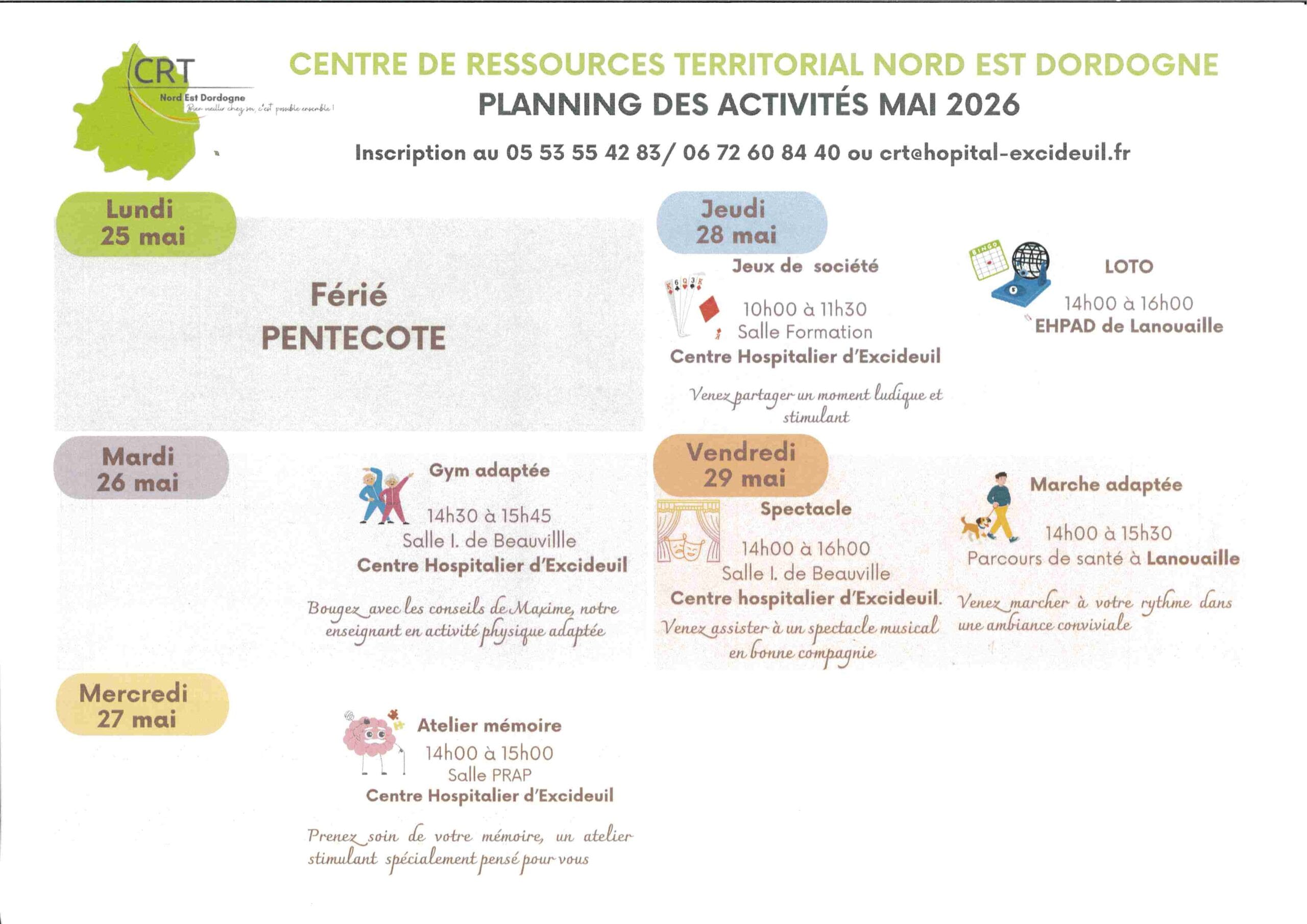 PLANNING CRT 25 AU 29 MAI