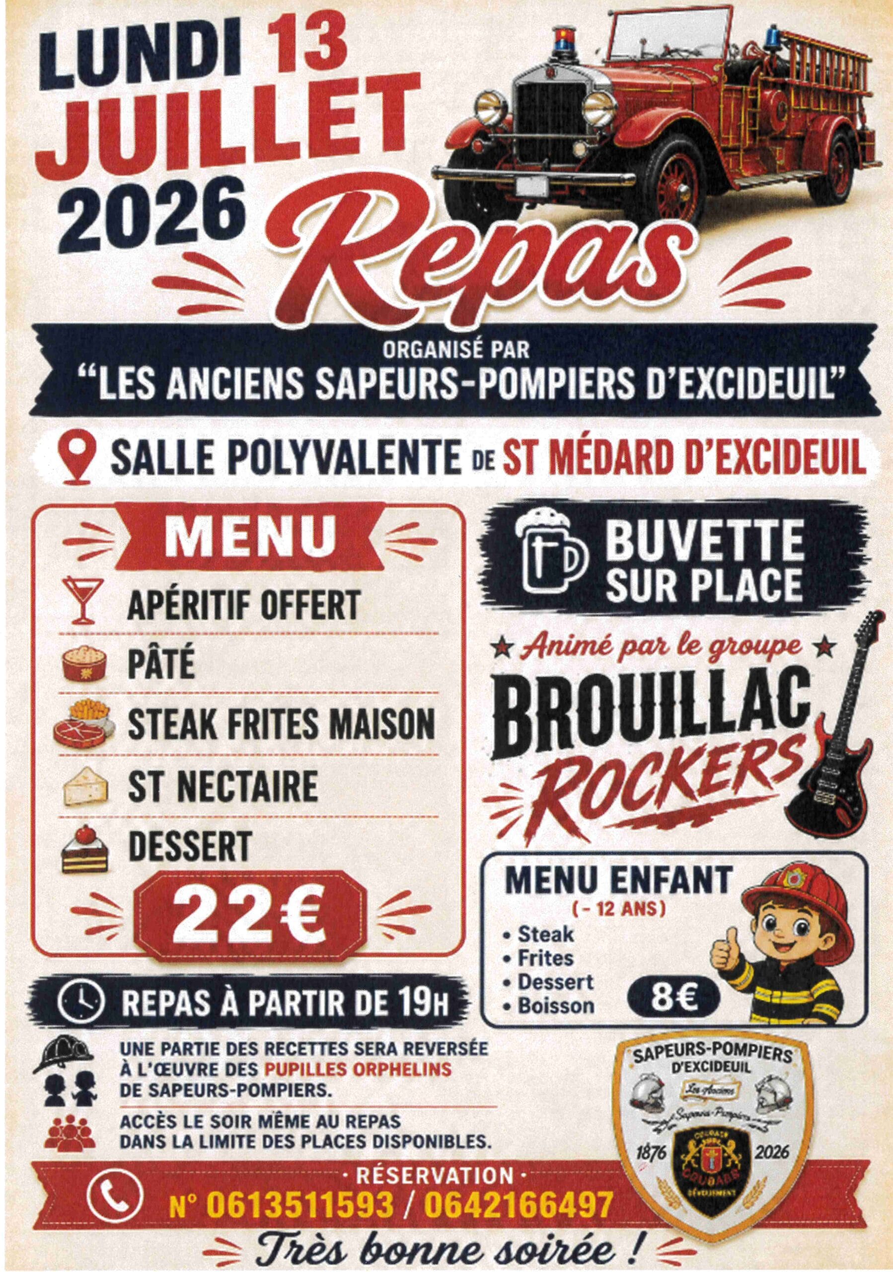 AFFICHE REPAS POMPIERS