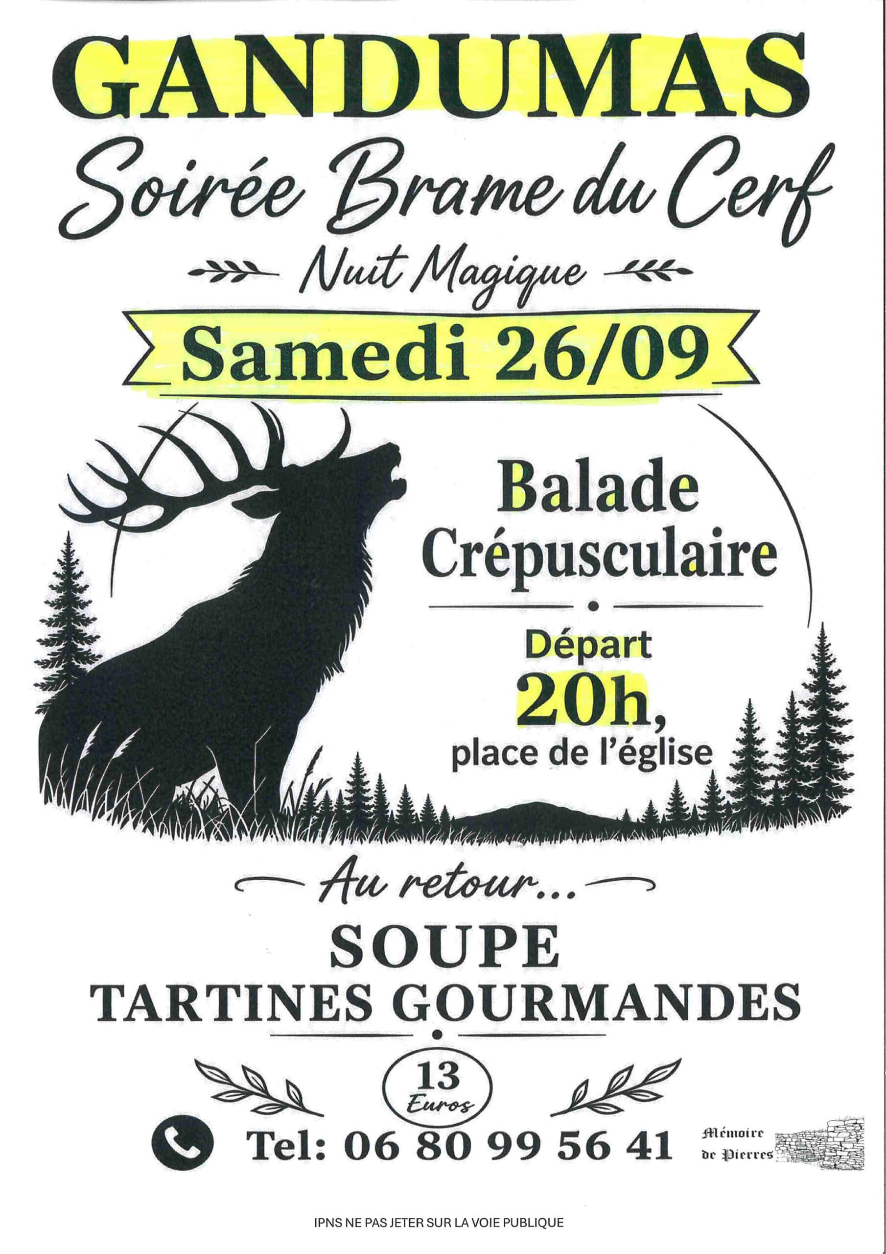 GANDUMAS BRAME DU CERF